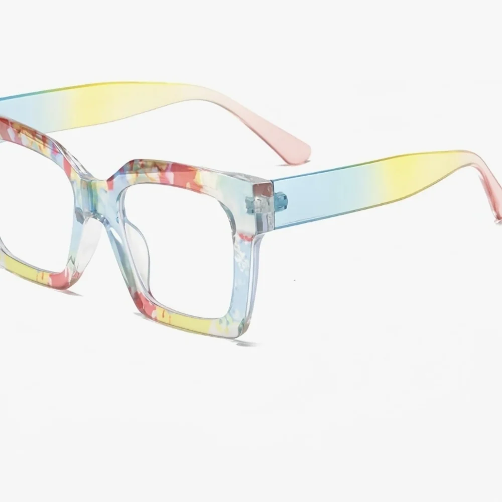 NEW Blue Multicolor Oversized Fashion Glasses